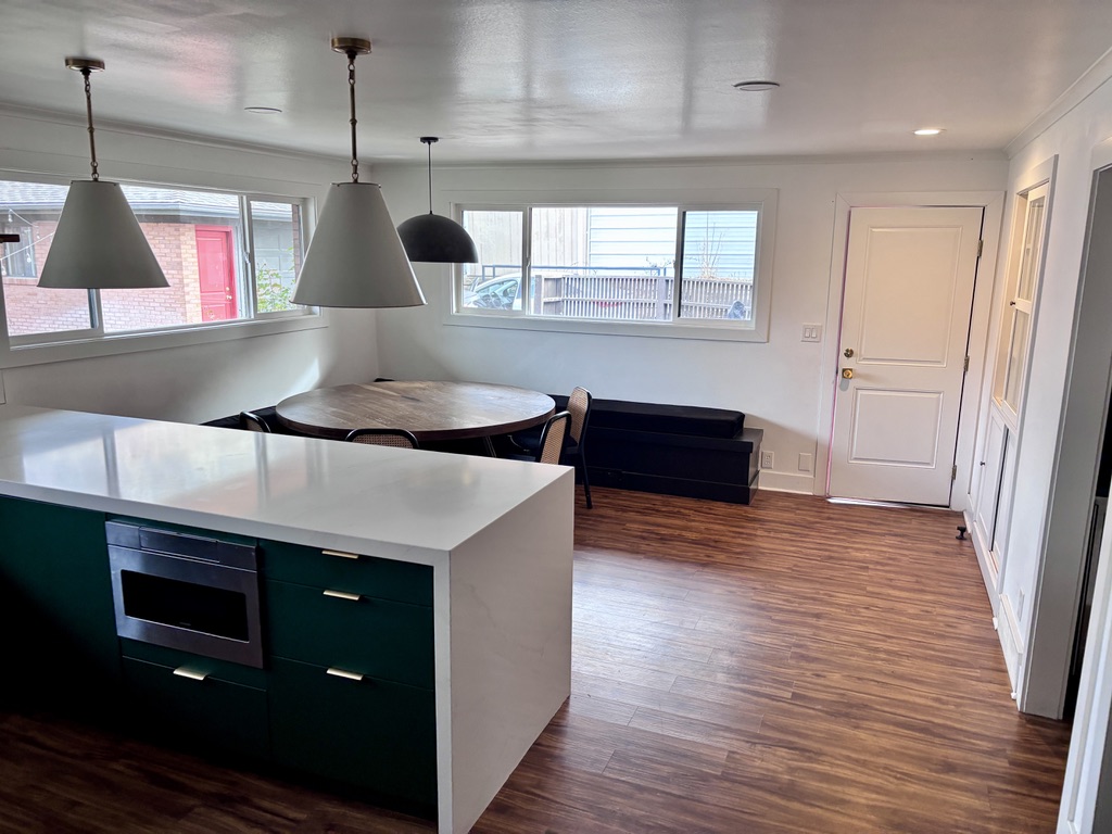 Informal dining from kitchen